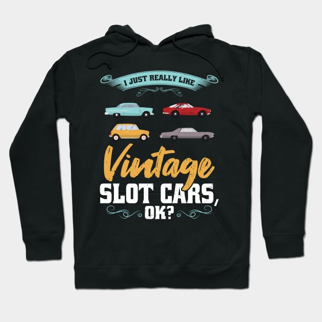 I Just Really Like Vintage Slot Cars Hoodie by Peco-Designs